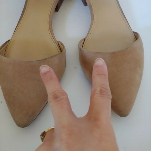 ♥️SOLD♥️Michael Kors Alina Flat Suede Khaki Size 7 - Picture 2 of 8